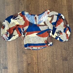 Chic Abstract Women's Blouse
